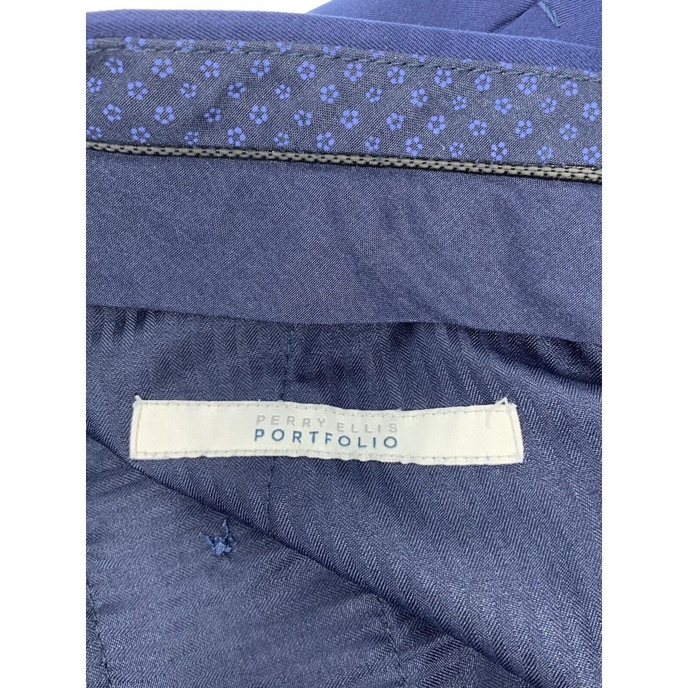 Perry Ellis Blue Slim Fit Flat Front Straight Leg Men's Pants‎ Size W36 L30 - Picture 6 of 7